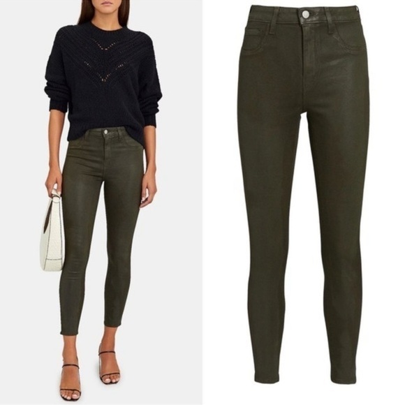 L'Agence Margot Coated Jeans Womens 28 High Rise Stretch Luxury Capsule Comfy - Picture 11 of 11